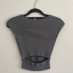 Aritzia Wilfred Ribbed Cap Sleeve Top